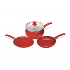 Singer Brand Maxicook Marvel Non Stick Induction cookware Red -1 Set
