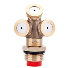 Brass  Sprayer head with three  Nozzles and 1/2 inch male threaded Inlet-Imported(Code: 0326-www.vikon.in)